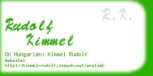 rudolf kimmel business card